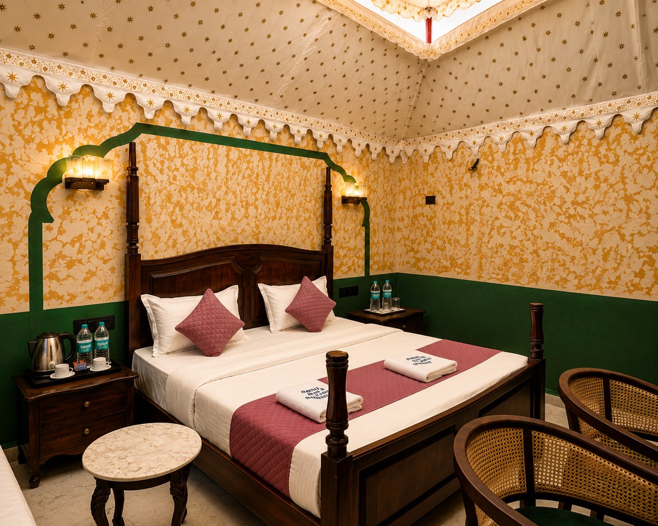 Mafia AC Cottage with a double and a single bed