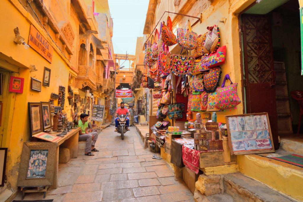 Handicraft shops in a lane inside the fort
